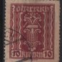 Austria 1922/24  - Scott  257 used  - 10k, Symbols of  Labor & Industry (8-613)