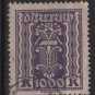 Austria 1922/24  - Scott 281 used - 1000 k, Symbols of  Labor & Industry (8-668)