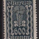 Austria 1922/24  - Scott  278 used - 600 k, Symbols of  Agriculture  (Q-495)