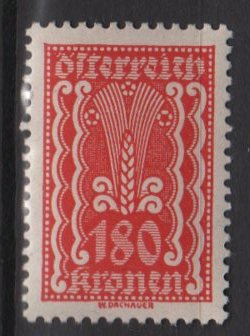Austria 1922/24  - Scott  272 MH- 180k, Symbols of  Agriculture  (8-654)