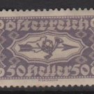 Austria Special Handling 1922   - Scott  QE8 MH - 50h, Post Horn & Arrow (8-710)