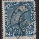 Austria 1908/13 - Scott 118a  used - 25h,  Franz Josef (8-683)