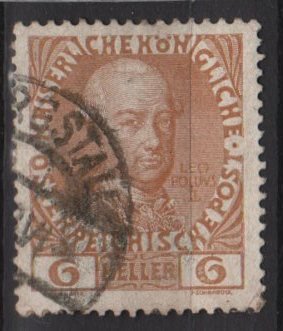 Austria 1908/13 - Scott 114a  used - 6h,  Leopold II (8-677)