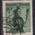 Austria 1948/52  -  Scott  524 used  - 20g,  Austrian Costumes, Vorarlberg (8-728)