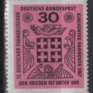 Germany 1967 - Scott 972 MNH - 30pf, "peace is Among Us", Protestant meeting (9-347)