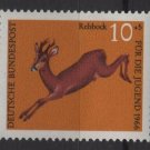 Germany semi postal 1966 - Scott B412 MNH - 10 + 5 pf, Animals, Roe Deer (9-394)