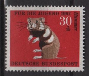 Germany semi postal 1967 - Scott B424 MNH - 30 + 15 pf, Animals type of &Acirc;&acute;66, hamster  (9-384)