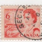 CANADA 1967 - Scott 459 used - 6c Queen Elizabeth II , Transportation means  (P-198)