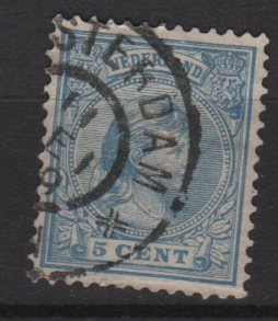 Netherlands 1891-94 issue - Scott  41 used - 5c, Princess Wilhelmina   (8-504)