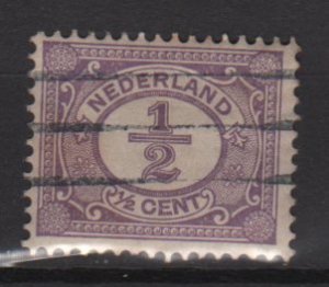 Netherlands 1898 - Scott 55 used - 1/2c, Numeral  (8-505)