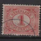 Netherlands 1898 - Scott 56 used - 1c, Numeral  (8-508)