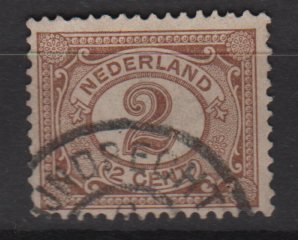 Netherlands 1898 - Scott 59 used - 2c, Numeral  (9-457)