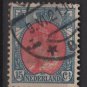 Netherlands 1898 - Scott 70 used – 15c, Queen Wilhelmina  (9-466)