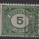 Netherlands 1921 - Scott 107 used - 5c,  Numeral (9-478)
