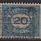 Netherlands 1921 - Scott 109 used - 20c, Numeral  (9-479)
