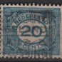 Netherlands 1921 - Scott 109 used - 20c, Numeral  (9-479)