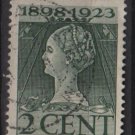 Netherlands 1923  - Scott  124 used  - 2c,   Queen Wilhelmina (9-484)