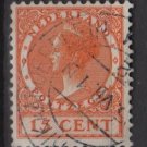 Netherlands 1926 - Scott 182 used - 15c, Queen Wilhelmina (9-510)