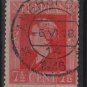 Netherlands 1944/46 - Scott 266 used - 7.1/2c, Queen Wilhelmina (9-578)