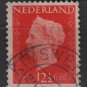 Netherlands 1947/48 - Scott 290 used - 12.1/2c, Queen Wilhelmina   (9-590)