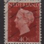 NETHERLANDS 1947/48 - Scott  297 used - 40c,  Queen Wilhelmina  (9-600)