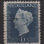 Netherlands 1948 - Scott 301 used - 6c, Queen Wilhelmina  (9-602)