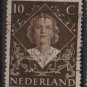 NETHERLANDS 1948 - Scott 304 used -10c, Investiture of Queen Juliana (9-605)