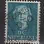 NETHERLANDS 1949 - Scott 307 used - 6c, Queen Juliana (9-608)