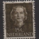 NETHERLANDS 1949 - Scott 310 used - 15c, Queen Juliana (9-612)