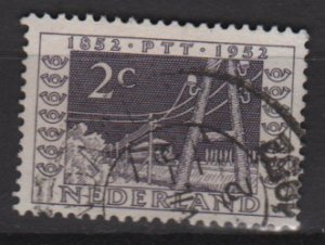 Netherlands 1952 - Scott 332 used - 2c, Telegraph Poles   (9-633)