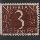 Netherlands 1953/57 - Scott 340 used - 3c, Numeral type of '46  (9-638)
