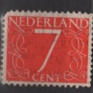 Netherlands 1953/57 - Scott 343 used - 7c, Numeral type of ´46     (9-642)