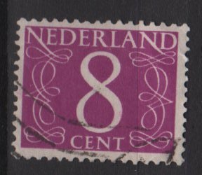Netherlands 1953/57 - Scott 343A used - 8c, Numeral type of &Acirc;&acute;46   (9-644)