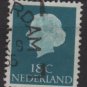 Netherlands 1953/71 - Scott 346c used - 18c, Queen Juliana (9-652)