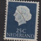 Netherlands 1953/71 - Scott 348 used - 25c, Queen Juliana (9-659)