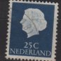 Netherlands 1953/71 - Scott 348 used - 25c, Queen Juliana (9-659)