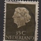Netherlands 1953/71 - Scott 350 used - 35c, Queen Juliana (9-663)