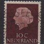 Netherlands 1953/71 - Scott 344 used - 10c, Queen Juliana (9-646)