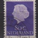 Netherlands 1953/71 - Scott  359  used - 80c, Queen Juliana (9-679)