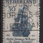 Netherlands 1957 - Scott  371  used -  30c, Admiral M.A. De Ruyter , Flagship   (9-693)
