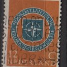Netherlands 1959 - Scott 377 used - 12c, NATO Emblem  (9-701)