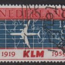 Netherlands 1959 - Scott 381 used - 12c, KLM DC 8  (9-705)