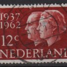 Netherlands 1962 - Scott 389 used - 12c, Queen Juliana & Prince Bernhard   (9-708)