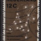 Netherlands 1962 - Scott 392 used - 12c, Telephone network    (9-710)