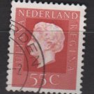 Netherlands 1976/86  - Scott 542 used - 55c, Queen Type of '69 (9-819)