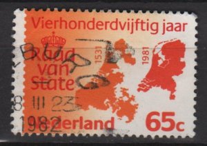 Netherlands 1981 - Scott 615 used - 65c, 450th Anniv of Council State (9-841)