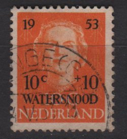 Netherlands 1953 - Scott B248 used - Semi-Postal Flood relief  (10-26)