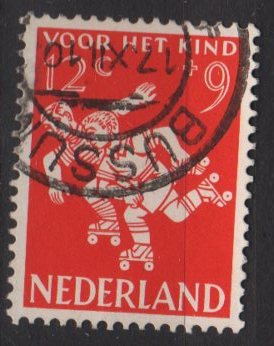 Netherlands, semi-postal, 1958 - Scott B329  used -  12c + 9c, Children&Acirc;&acute;s games (10-60)