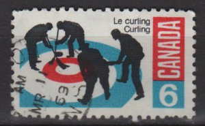 Canada 1969 - Scott 490 used - 6c, Curling   (10-164)