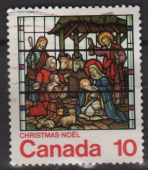 Canada 1976 - Scott 698 used - 10c, Nativity Stained Glass window   (10-169)